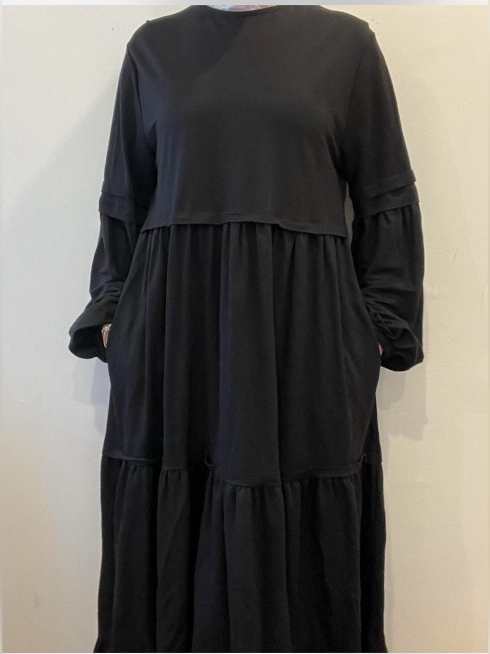 Modanisa Turkey Black Modest Dress Size L/XL (EU 46) Elegant Maxi Dress